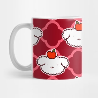 Apple Fluffy Dog Face Pattern Mug